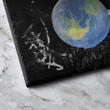 Motiv-Art Space Art "earth is melting" - Space wall art canvas, space art framed print and poster, astronaut artwork inspired","Motiv-Art Space Art ""Lift To Space"" - Space wall art canvas, space art framed print and poster, astronaut artwork inspired, galaxy art canvas, planet artwork, banksy inspired.