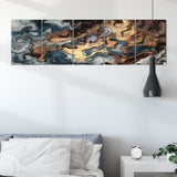 Gold and Bronze Multi Panel Wall Art