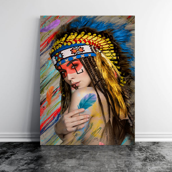 Colorful Native American Woman