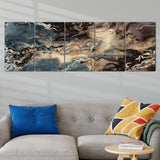 Gold and Bronze Crack multi Panels Wall Art