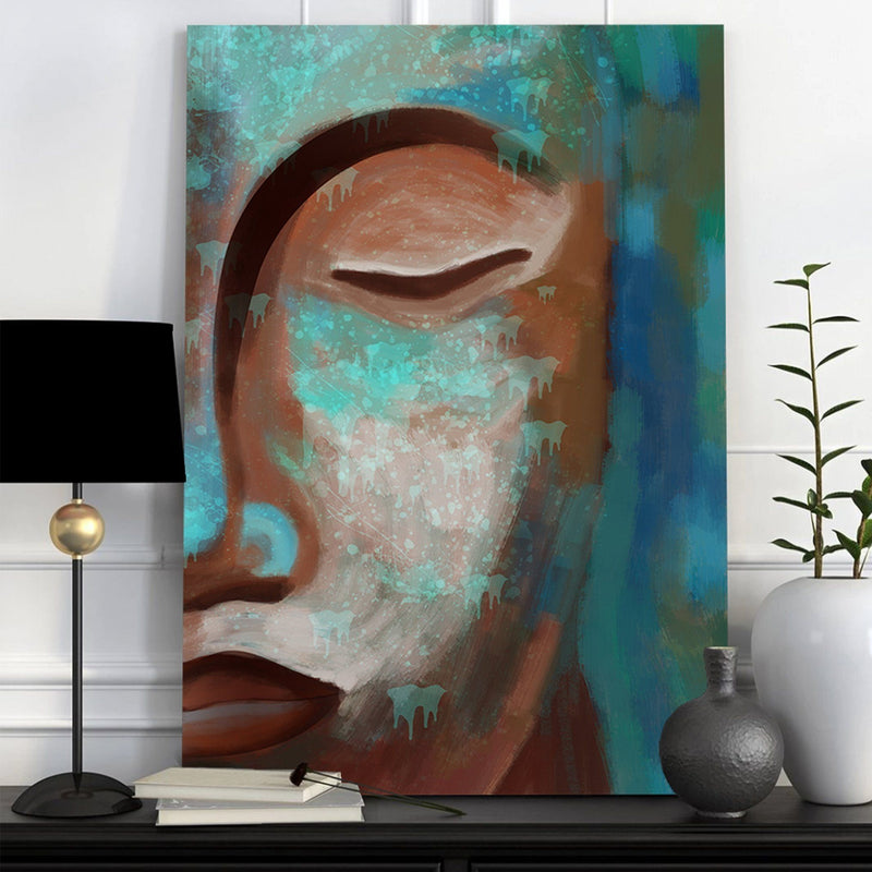 Abstract Buddha face