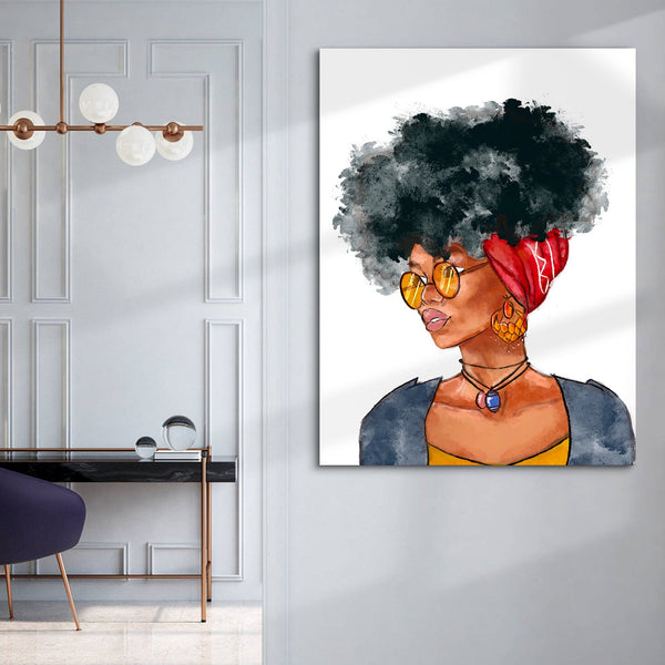 Watercolor Black Woman