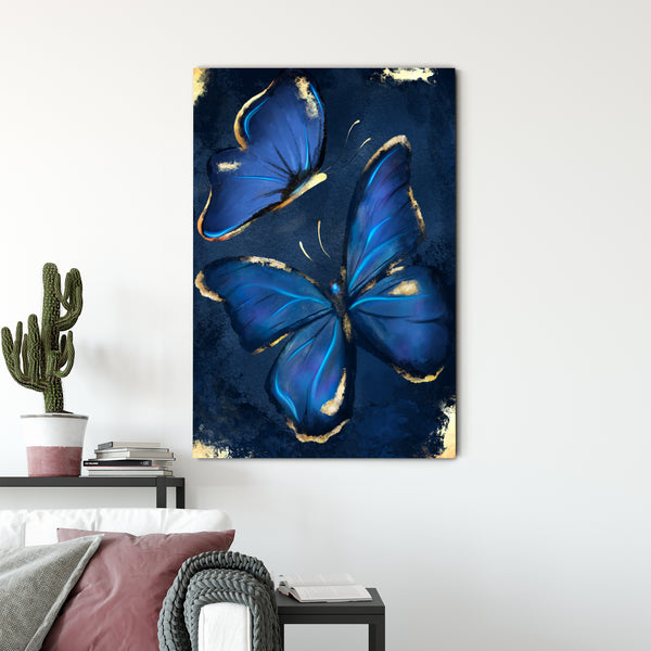 Blue golden butterfly