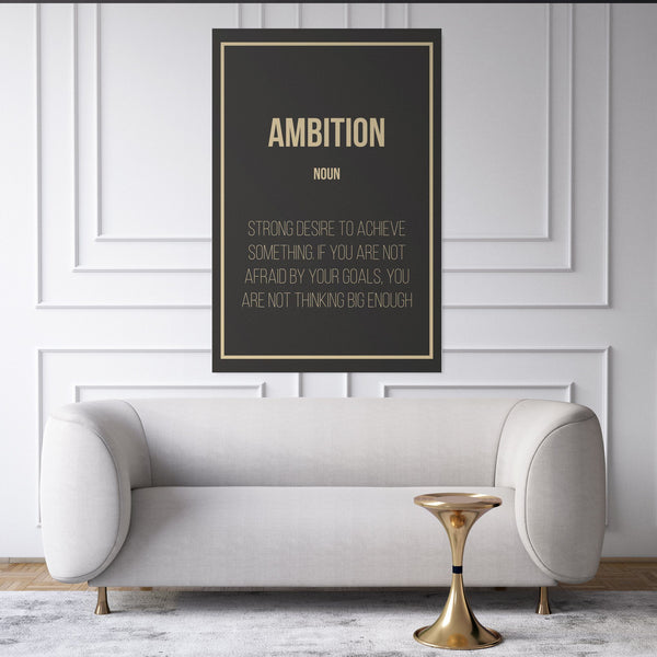 Ambition - Definition entrepreneur hanging in a living room				