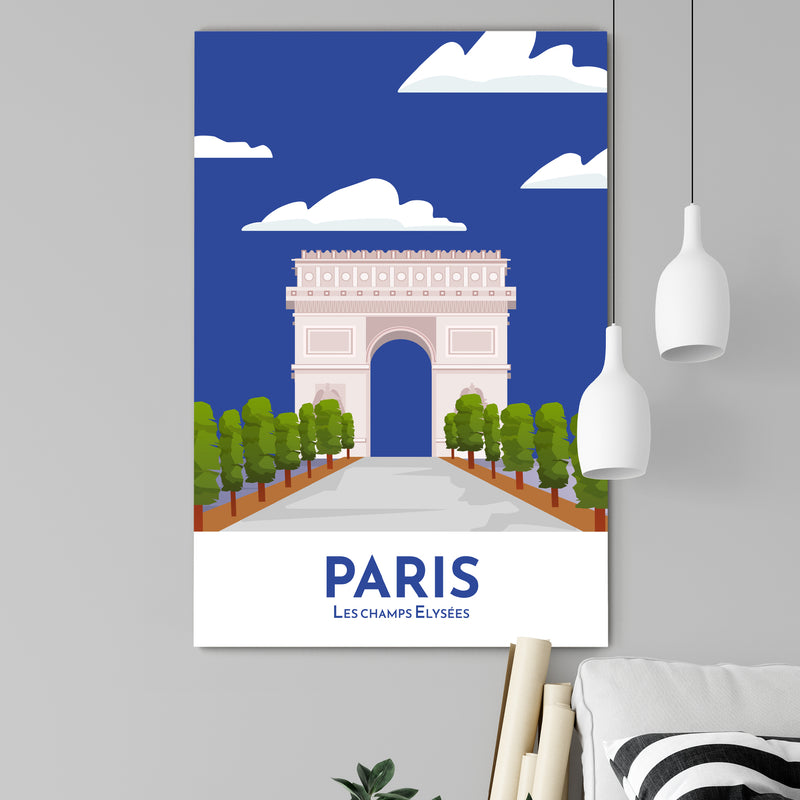 Les champs Elysées - Paris Illustration