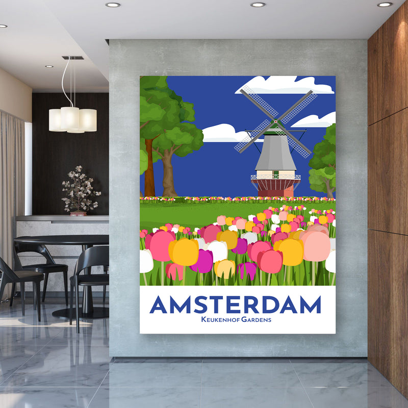 Keukenhof Gardens - Amsterdam Illustration