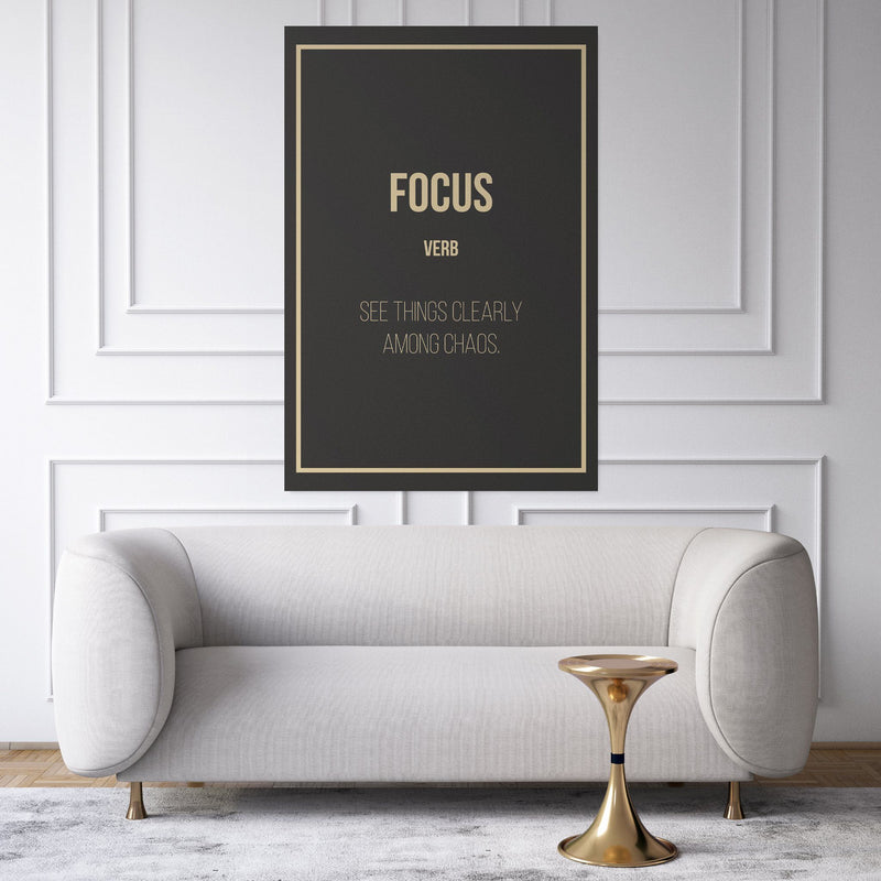 Focus - definition entrepreneur hanging in a living room