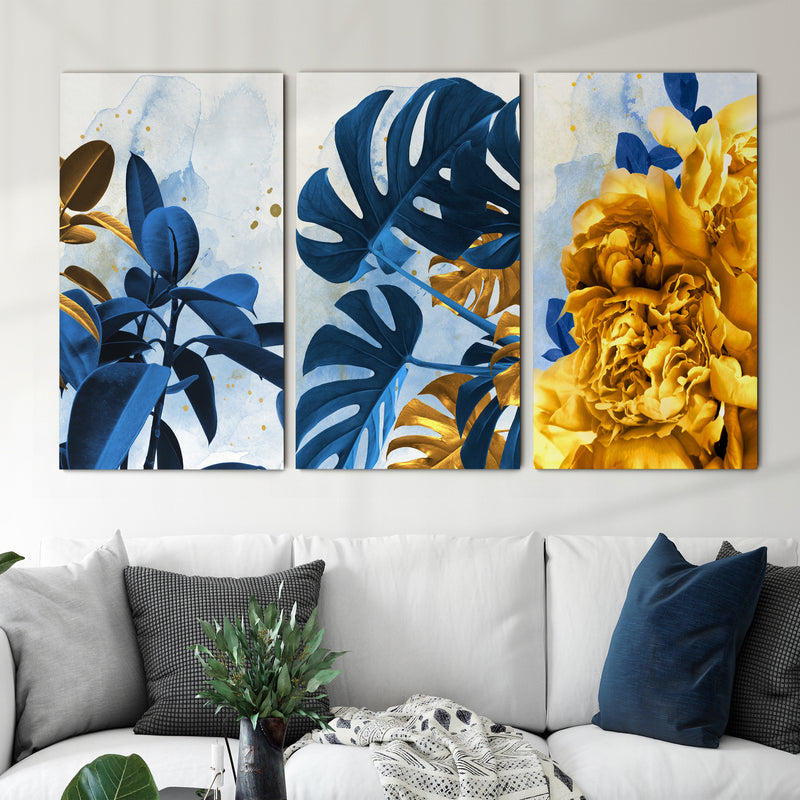 Navy and Gold Plants