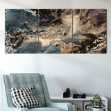 Gold and Bronze Crack multi Panels Wall Art
