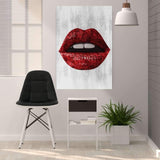 red Lips - Ikonik lips - Lips Canvas Wall Art - lips framed print / Lips Decor / Lips on Poster / Wall Art for Home/ Pop Culture Art